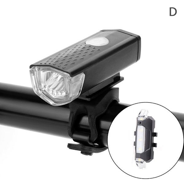 Oppladbar Sykkel Frontlykt Sykkel Lampe Foran Bak
