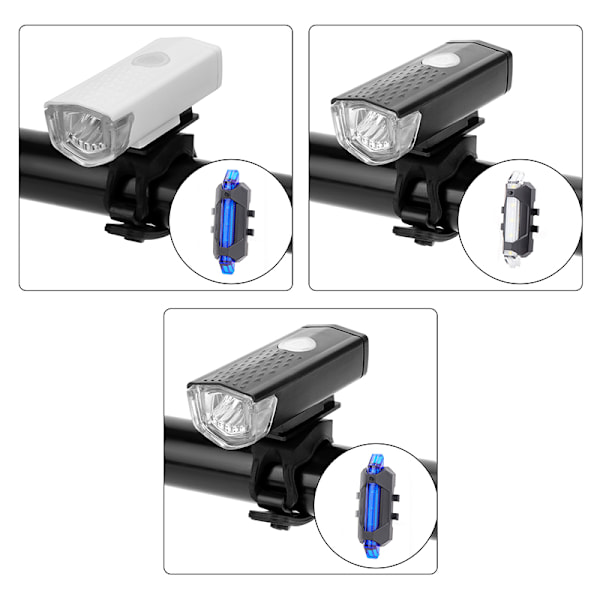 Oppladbar Sykkel Frontlykt Sykkel Lampe Foran Bak