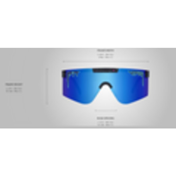 Polariserte Sportsolbriller for Menn Kvinner Baseball Sykling F Blue
