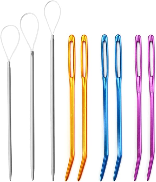 Wool Needle Colored Bent Tapestry Needle Large Eye Aluminum Sewing Needle Random Color