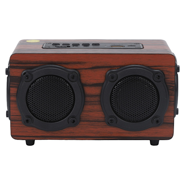 Trådlös Bluetooth-högtalare i trä med stereoljud, radiostöd, minneskort, AUX-ingång och portabel retrodesign_xx