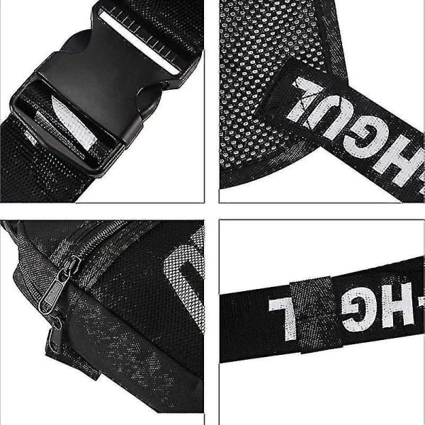 Streetwear Hip-hop brysttaske til mænd Taktisk to stropper Rig rektangel hjælpepakke-26