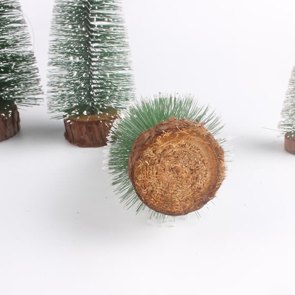 Mini juletræer, træ med træbund, julebordstræ til hjemmekøkken juledekoration (35 cm)