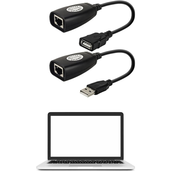 Usb till Rj45 förlängningsadapter över Rj45 Ethernet Lan Splitter-kabel Usb