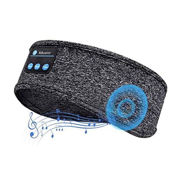 Unimaku-kuulokkeet pääpannalla, silmänaamio ja Bluetooth-kuulokkeet, harmaa J black