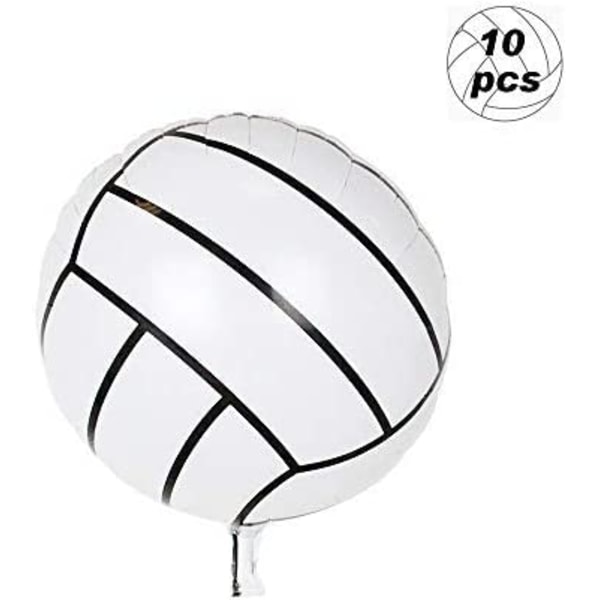 10 stk sportsballonger aluminiumsfolieballong 18 tommer volleyballballonger for sporttema bursdagsfestdekorasjon