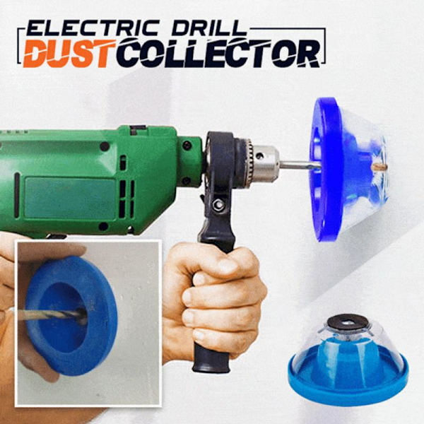 3 stk elektrisk drill støvdeksel askeskål slaghammer drill støvsamler must-have tilbehør for hjem gjenbrukbar boretilbehør (blå)