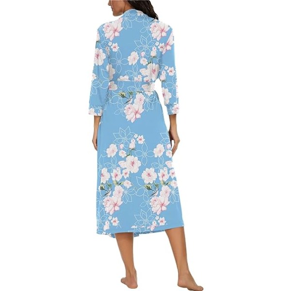 Naisten pitkä/lyhyt kylpytakki neulottu kimonokylpytakit pehmeät naisten aamutakit casual naisille