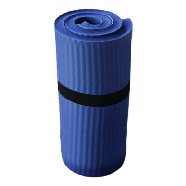 Yoga Pilates matte Tykk treningshall Sklisikker treningsmatte 15 mm Fitness matter Blue
