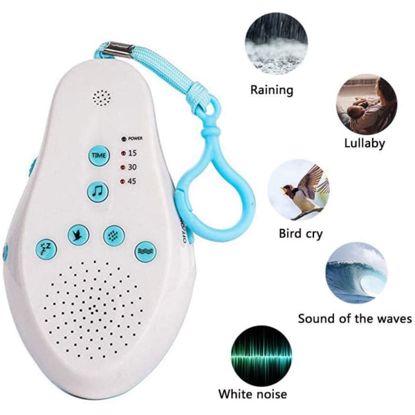 Baby White Noise Machine Recording Mother Sleep Sound Intelligent Voice Control Baby Sleep Instrument med beroligende lyd Sleep Timer.