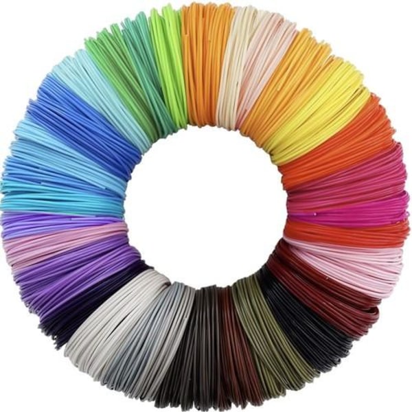 30-pak - Filament PLA til 3D pen - 1,75 mm x 3 m Multicolor Multicolor multicolor