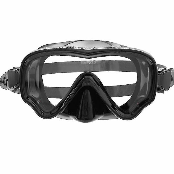 Snorkelmask för vuxna Dykningssimglasögon med näsmask och cover Snorkelmask Full torr Blacknot Anti-dimma