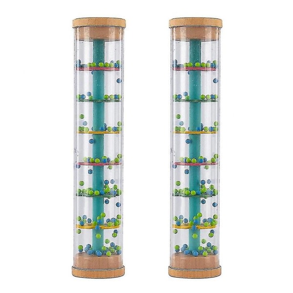 2 stk Rain Sound Tube Toy - Pedagogisk regnmaskin
