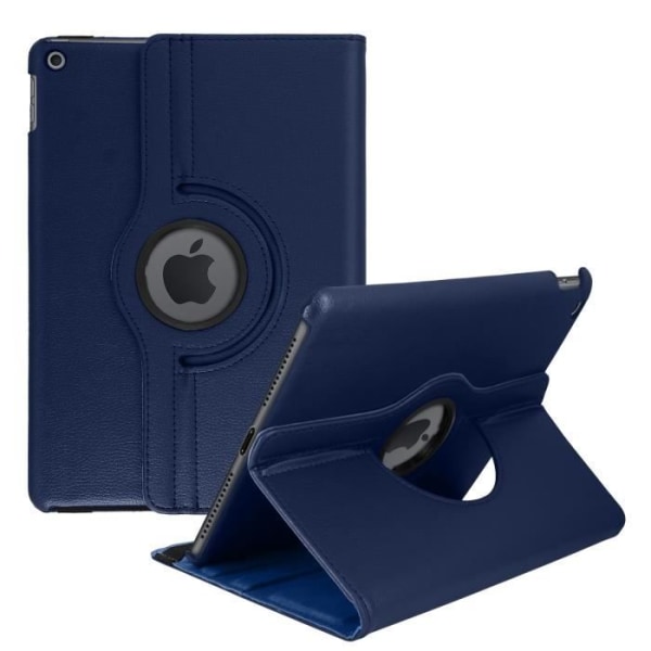 iPad 2019 etui 10.2 Fuld beskyttelse 360° roterende stativ midnatsblå blå