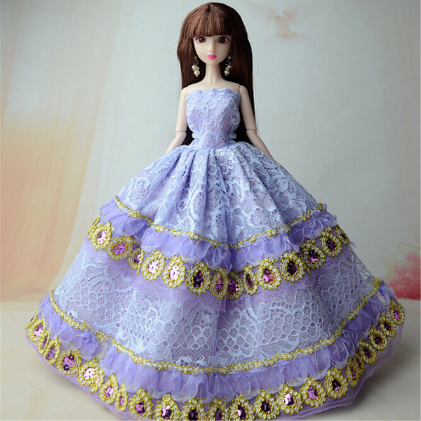 5 st/set Bröllopsklänning Prinsessklänning Kläder för Barbie 0