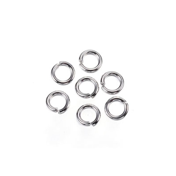 Avattavat vastarenkaat kirurginteräksestä, 5x1mm, 5g (noin 60kpl) silver