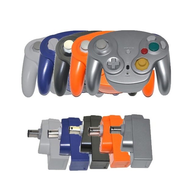 2,4ghz trådløs håndkontroller styrespak med mottaker for N-g-c for Gamecube for Wii