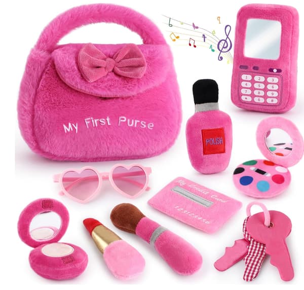 Simulert lekeveske, lekeur, mynt for barn SC350 Pink