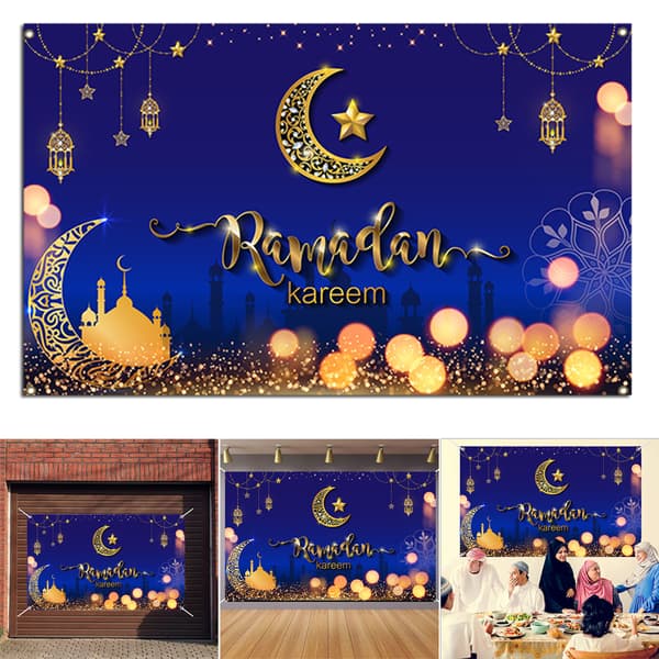 Ramadan dekorationer Eid Mubarak baggrundsklæde til hjemmefestdekorationer A
