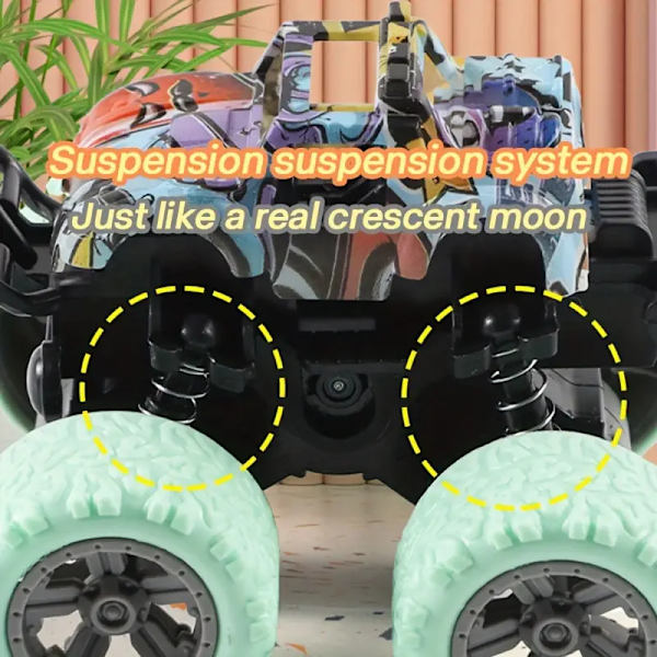 Poliisiauto Kääntyvä Neliveto Inertia Stunt Maastoauto Mallilelu