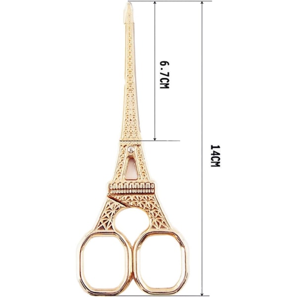 5 Inch Gold Plated Stainless Steel Eiffel Tower Embroidery Scissors Sewing Scissors Craft Scissors for Art Work