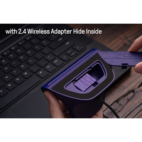 Ultimate 2.4g Trådløs Kontroller, Joystick Oppdatering, Pro Gamepad med Bakknapper & Turbo Funksjon for PC, Android, Steam Deck & Apple (Lilla) Purple