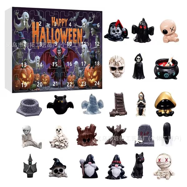 Havsglas Tomte Adventskalender 2026 – Liten Tomte Julnedräkning medieval cat