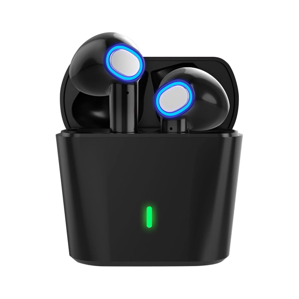 Bluetooth Headset Half-Ear Business Sport latausalustalla -musta