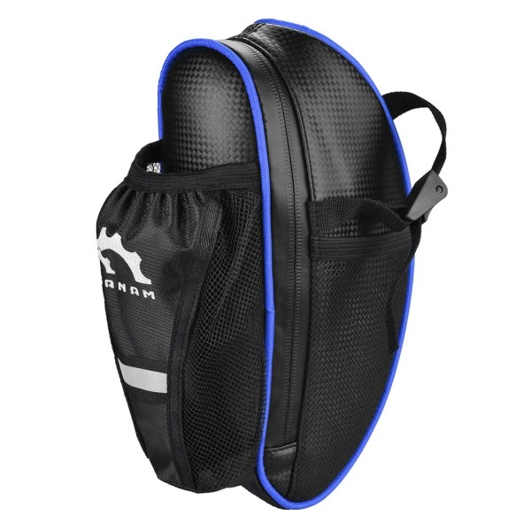 Vandtæt cykelsadeltaske med reflekterende design sadeltaske med vandflaskelomme til Mountainbike Road Bike opbevaringstaske