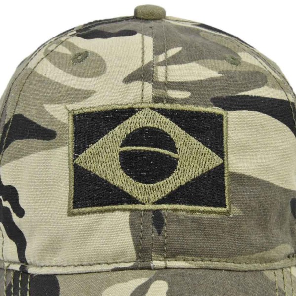 Militære fans Peaked cap Menn Kamuflasje cap Brasil flagg Militær cap Buet brem Fritid Klatring Solhatt Engros BrasilFlatTop1Kamuflasje BrazilFlatTop1Camouflage Adjustable