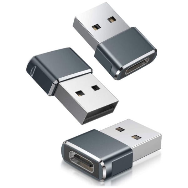 USB C hunn til USB hann adapter 3 stk C type til A type