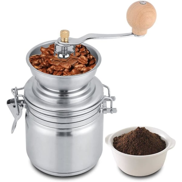 Ruostumattomasta teräksestä valmistettu kahvimylly Manuaalinen Chilli Crank Herbal Nuts Yrttimylly