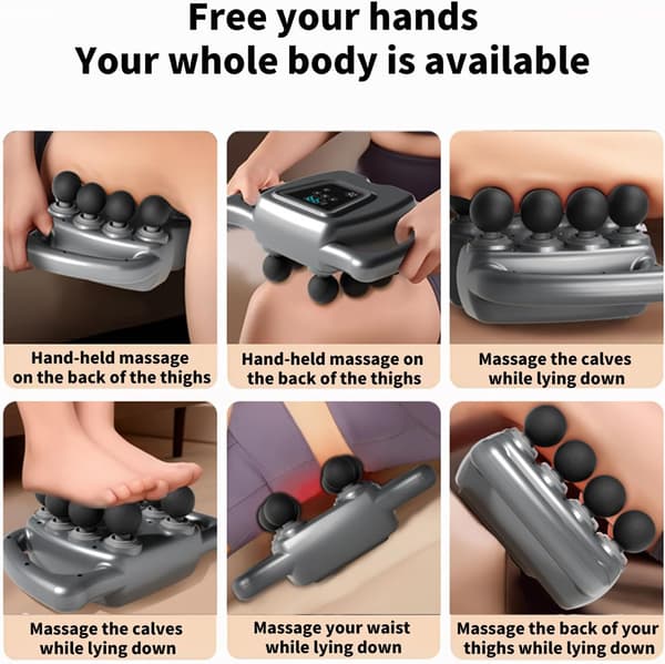 Massagepistol dybdevævsmuskelpercussionmassage med 9 tilstande og 99 hastigheder rygmassager til smertelindring dybdevævselektrisk massager