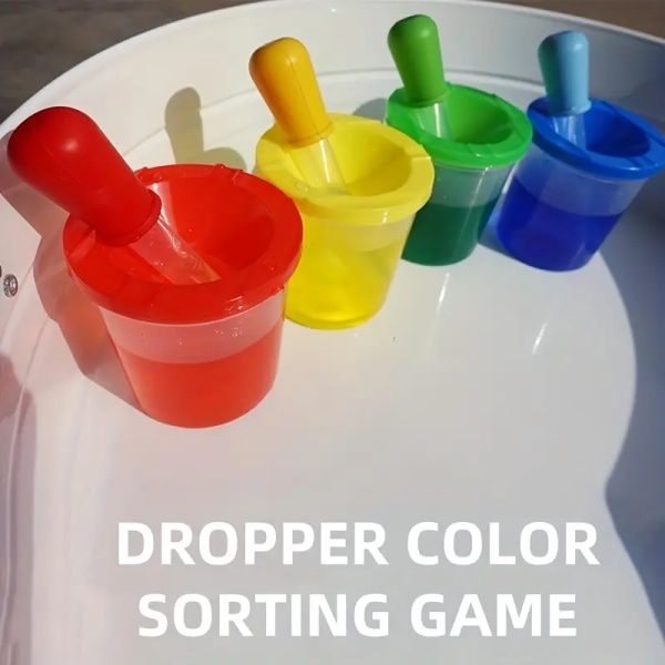 Vandsensoriske undervisningsmidler Pigment Dropper Videnskabsspil for børn - Finmotorik