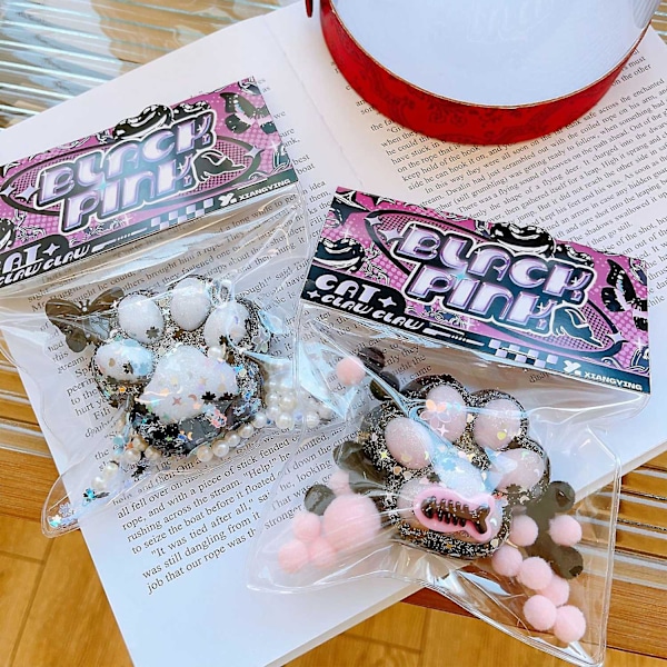 Taba Kattapäls Squishy Leksaker, Kawaii Stressavlastande Klämleksak för Djurälskare Black and White