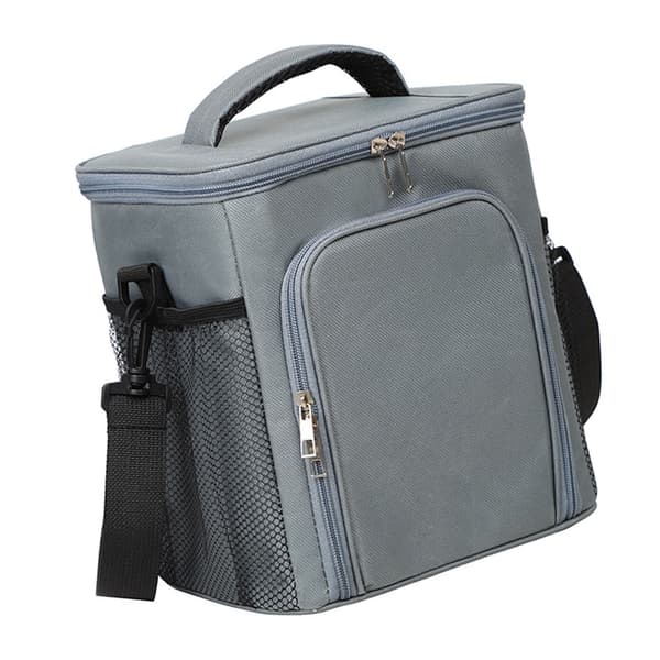 Stor crossbody lunsjveske (mørkegrå)