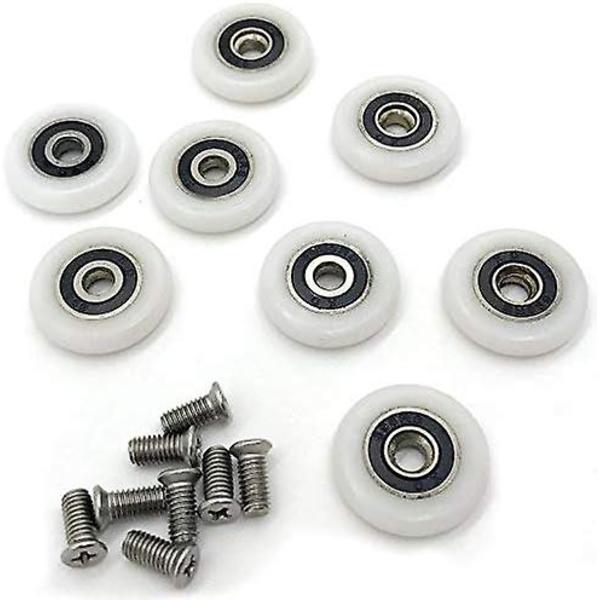 8 suihkukotelon rullaa pyörät juoksupyörät rullat 25mm 19mm