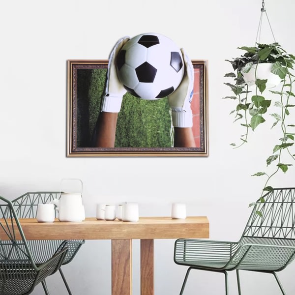 3D Fotbollsväggklistermärken Avtagbar trasig VM-temavägg