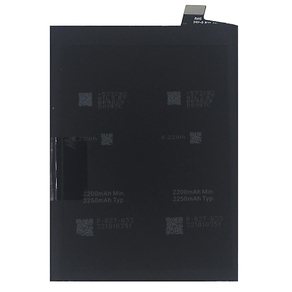 OnePlus 9 Pro 3.87V 4400mAh Li-ion -polymeeriakku (kaksikerroksiset kennot) -kokoonpano (koodi: BLP827)