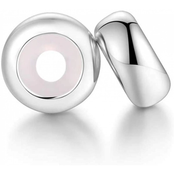 Clip Stopper Charms Sterling Sølv Rondelle Spacer Perle Til Armbånd (sølv