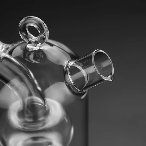 Olivolja- och vinägerdispenserflaskor, 2-i-1 transparent dubbelglas för köksbehållare
