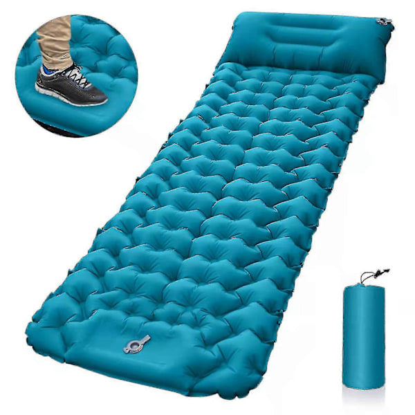 Itsestään täyttyvä retkipatja: Paksu kevyt yhden hengen retkipatja puhallettava ja kiinnitettävä kahden hengen retkipatja ja kompakti Inflatable_xx Peacock Basket