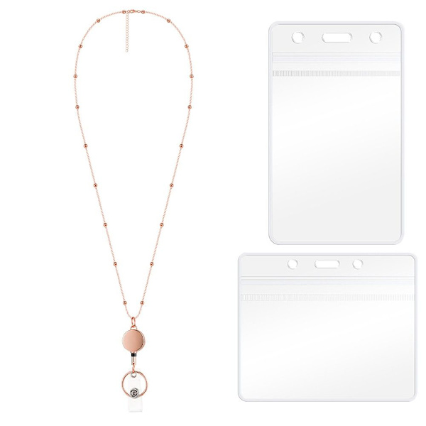 ID-badges Lanyards Navneskilt holder GULD gold