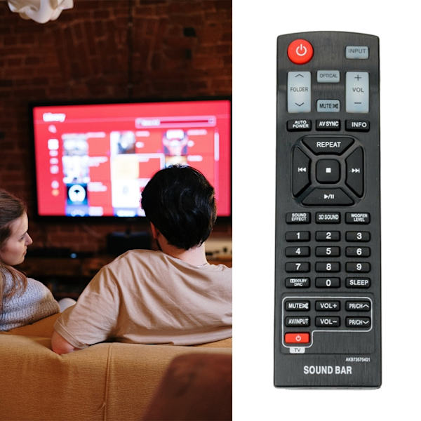Multifunktionell smart fjärrkontroll, ersättningsfjärrkontroll för LG Soundbar AKB73575421 NB2420A NB4530B LJ - Perfekt