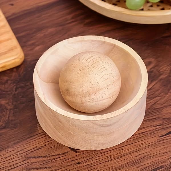 Runde træredskaber til dumpling-wrappers, sæt med 2, køkkenrulleforme