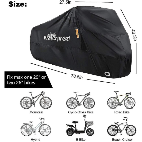 Bike Cover Outdoor Waterproof Bicycle Covers With Lock Hole