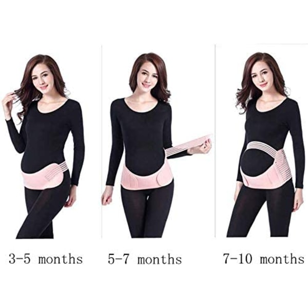 Oppgrader svangerskapsbelte - Graviditetsstøtte - Midje/rygg/magebånd, magestøtte med justerbar/pustende, X-Large, Hvit