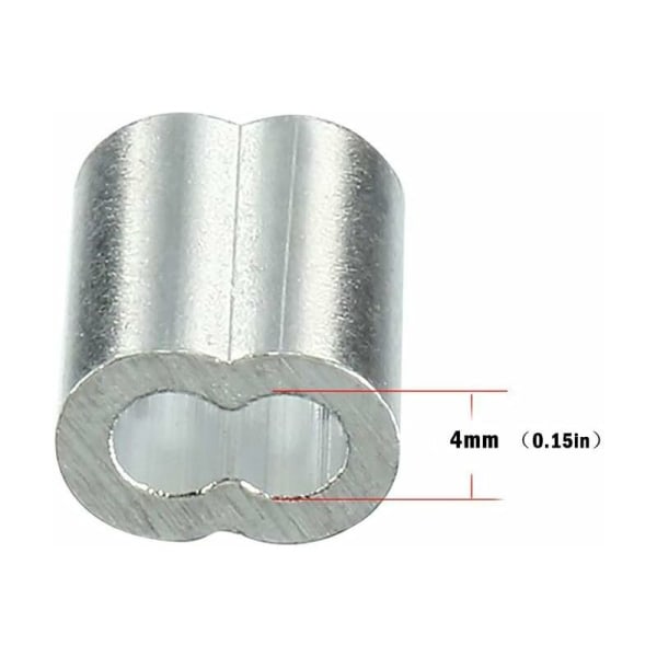 100 pieces of aluminum shrink loop for 4 mm wire and cable