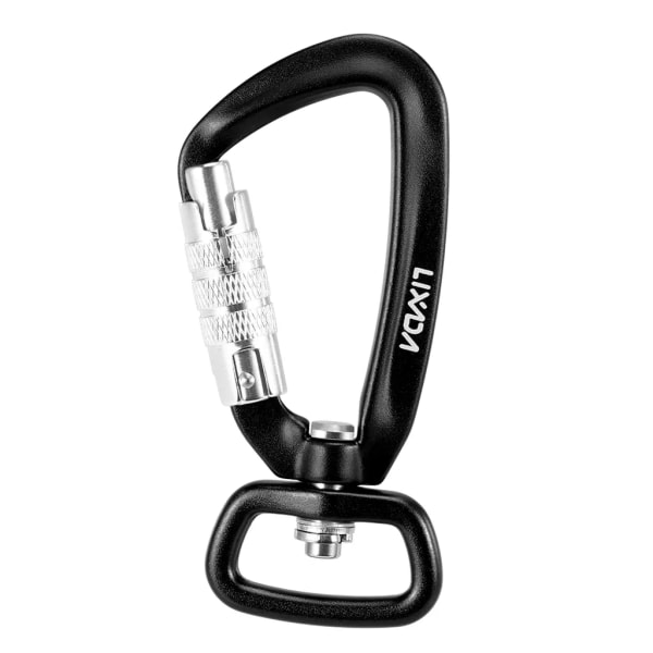 Lixada 2 stycken Swivel Karabiner 360° Rotation Swivel Karabiner Liten Självspärrande Karabiner Swivel Hängmatta Hängande Clip Husdjurskoppelkrok