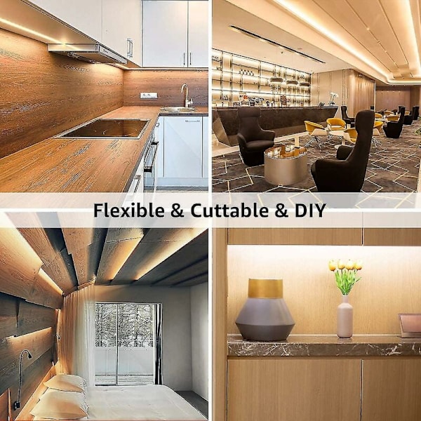 12v, 10m dimbar LED-stripe, varm hvit 3000k 600 LED-er, med dimmer
